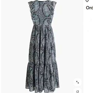 BNWT J Crew Tiered ruffle maxi dress size 8